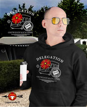 Lade das Bild in den Galerie-Viewer, LIPPEDesigns - DELEGATION OWL - Unisex Kapuzenpullover Hoodie