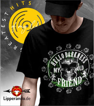 Lade das Bild in den Galerie-Viewer, GREATEST HITS - MUSIC-SHIRT - HELLO DARKNESS MY OLD FRIEND - Herren Shirt