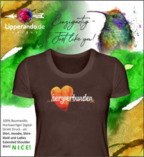 Lade das Bild in den Galerie-Viewer, LIPPERANDO UNIQUE - HERZVERBUNDEN  - Stella Spinner T-Shirt Kleid ST/ST