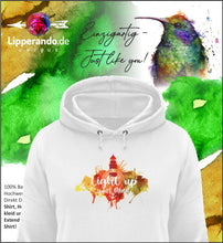 Lade das Bild in den Galerie-Viewer, LIPPERANDO UNIQUE - LIGHT UP YOUR MIND  - Damen Hoodie