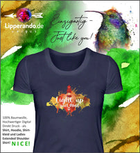 Lade das Bild in den Galerie-Viewer, LIPPERANDO UNIQUE - LIGHT UP YOUR MIND  - Damen Premiumshirt
