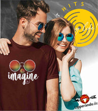 Lade das Bild in den Galerie-Viewer, GREATEST HITS - MUSIC-SHIRT - IMAGINE - Herren Shirt
