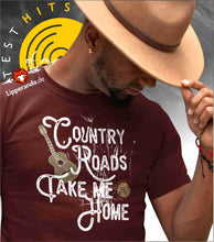 Lade das Bild in den Galerie-Viewer, GREATEST HITS - MUSIC-SHIRT - COUNTRY ROADS... - Herren Shirt