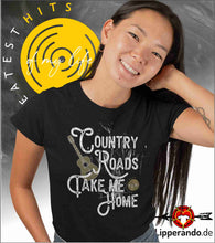 Lade das Bild in den Galerie-Viewer, GREATEST HITS - MUSIC-SHIRT - COUNTRY ROADS... - Damenshirt