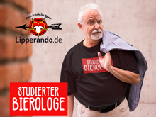 Lade das Bild in den Galerie-Viewer, FUNSHIRT - LIPPERANDO - BIEROLOGE - Herren Shirt