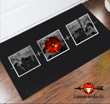 Lade das Bild in den Galerie-Viewer, Lippe Life Style - HEARTBEAT LIPPE - Fußmatte mit Gummirand