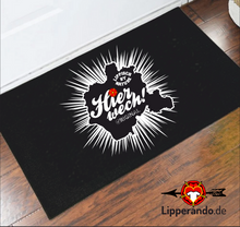 Lade das Bild in den Galerie-Viewer, Lippe Life Style - Hier wech - Fußmatte mit Gummirand
