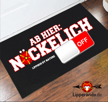 Lade das Bild in den Galerie-Viewer, Lippe Life Style : NÖCKELICH OFF - Fußmatte mit Gummirand