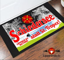 Lade das Bild in den Galerie-Viewer, Lippe Life Style - Schiedersee statt St. - Fußmatte mit Gummirand
