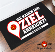 Lade das Bild in den Galerie-Viewer, Lippe Life Style : ZIEL ERREICHT - Fußmatte mit Gummirand