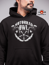 Lade das Bild in den Galerie-Viewer, LIPPEDesigns - MOTORRAD OWL - Unisex Kapuzenpullover Hoodie