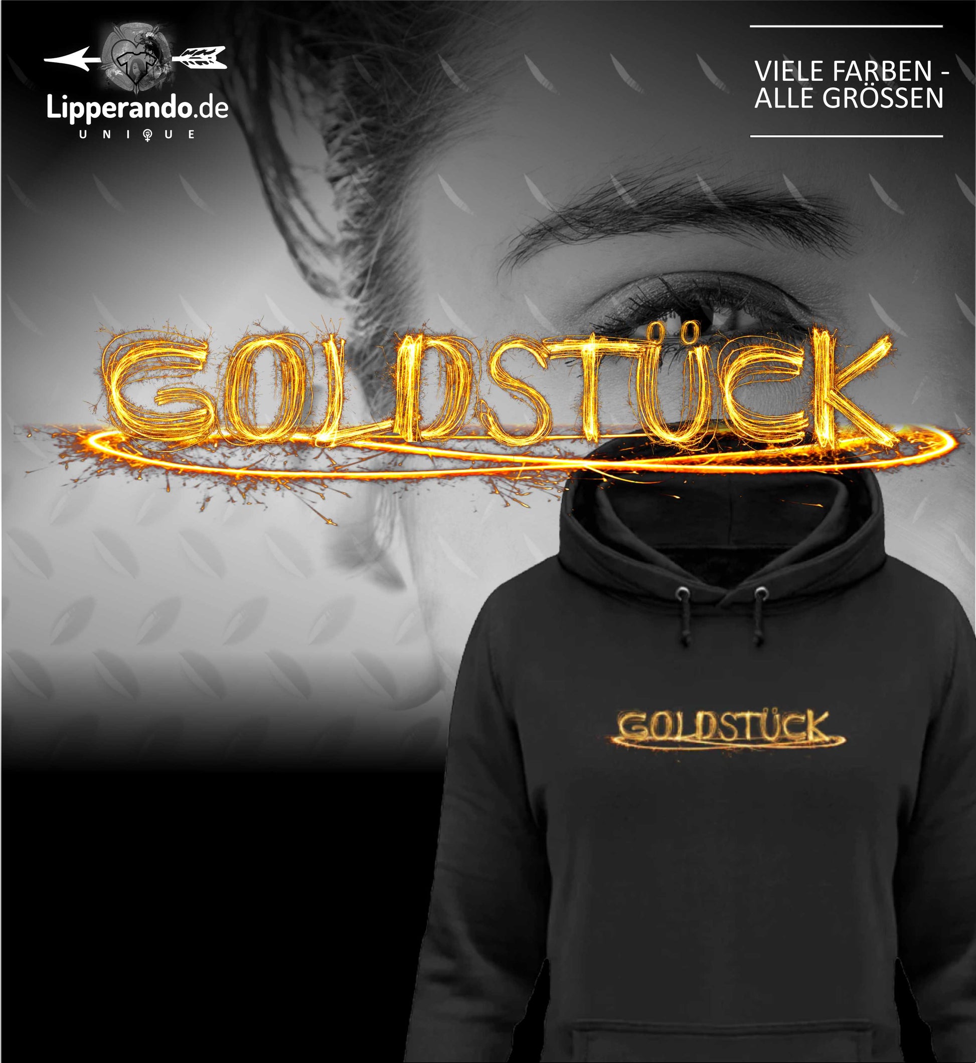 LIPPERANDO UNIQUE - GOLDSTÜCK  - Damen Hoodie