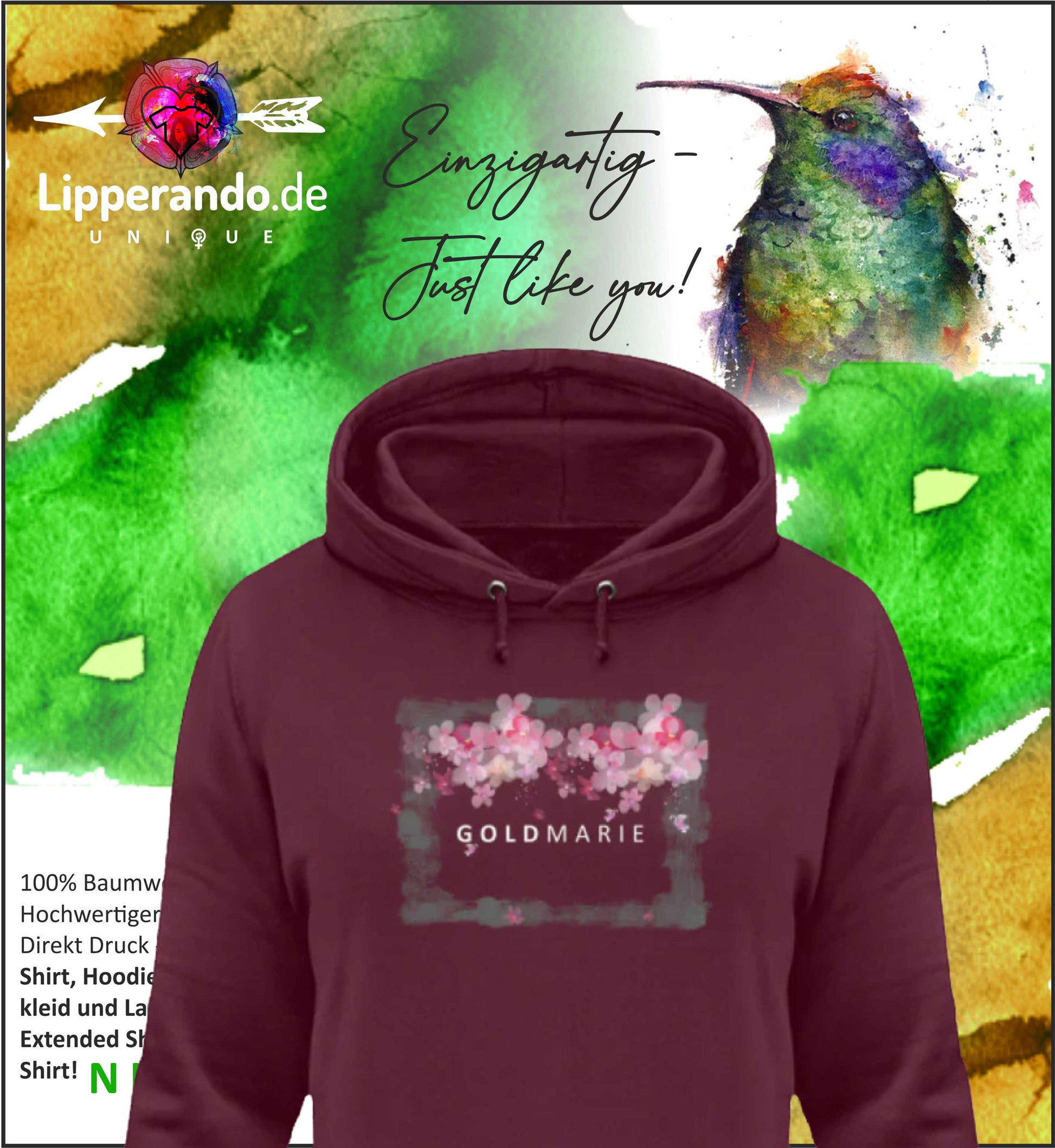 LIPPERANDO UNIQUE - GOLDMARIE  - Damen Hoodie