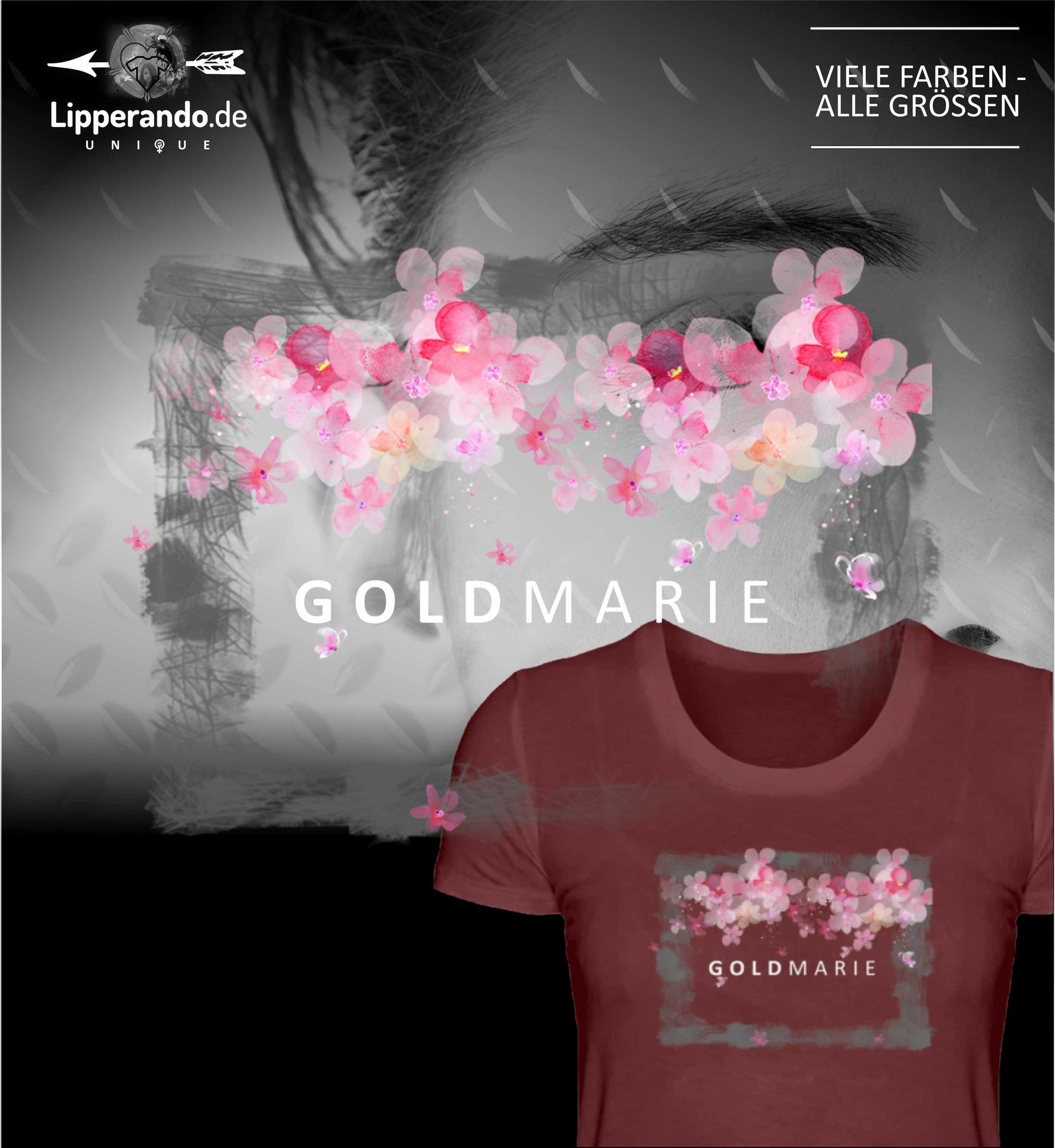 LIPPERANDO UNIQUE - GOLDMARIE   - Stella Spinner T-Shirt Kleid ST/ST
