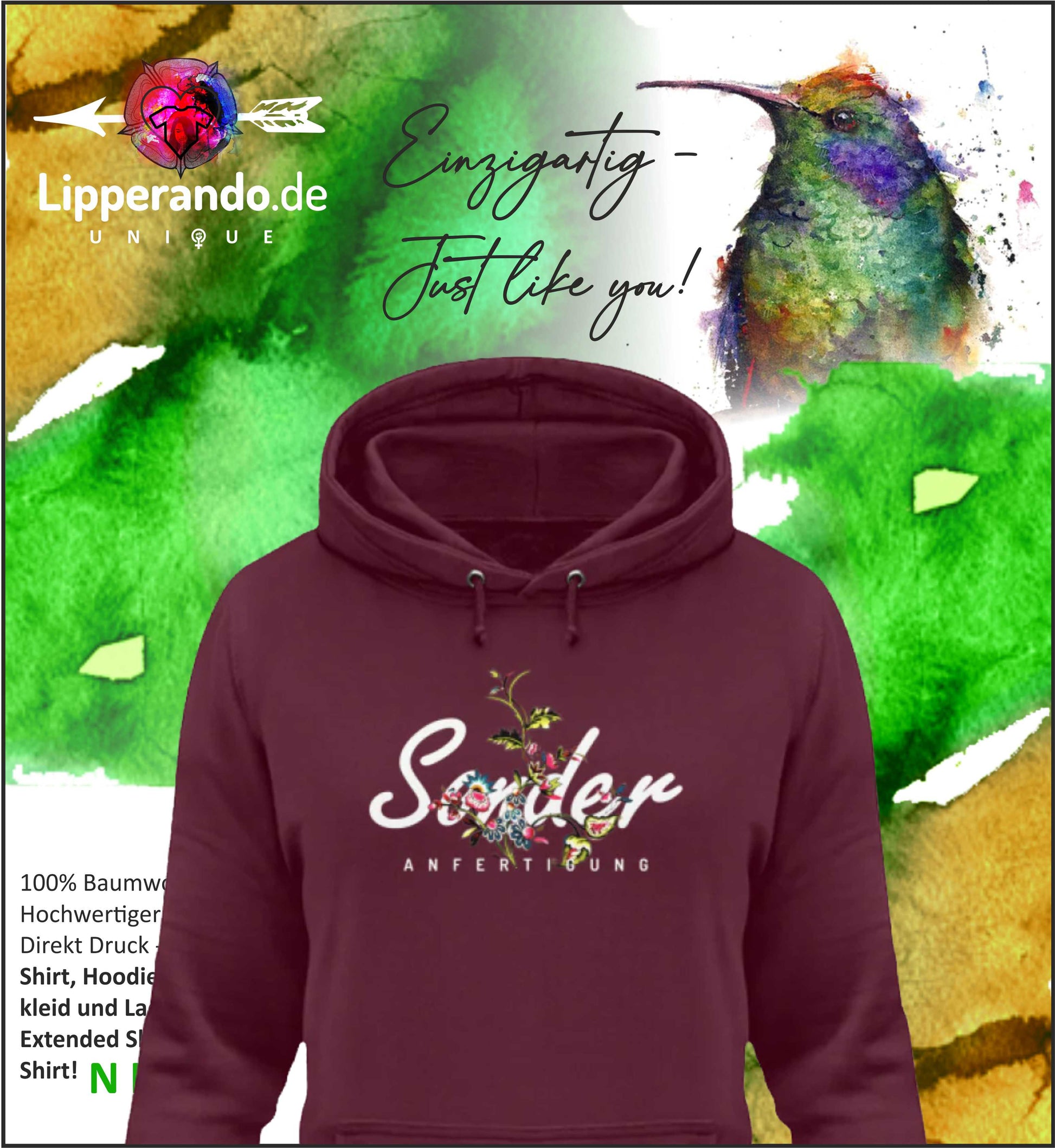 LIPPERANDO UNIQUE - SONDERANFERTIGUNG  - Damen Hoodie
