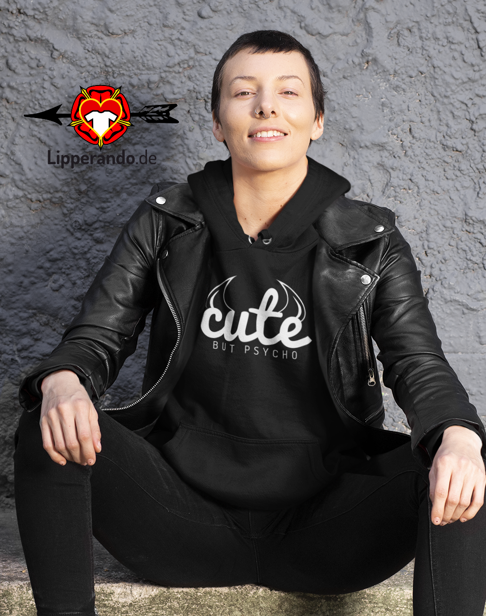 Lipperando - Premium - Cute but Psycho  - Damen Hoodie