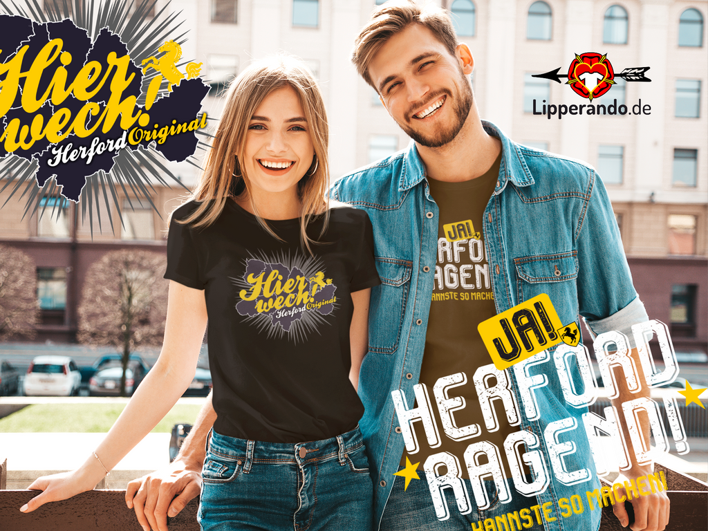 HERFORDDesigns - HERFORD_HIER WECH  - Damen Premiumshirt