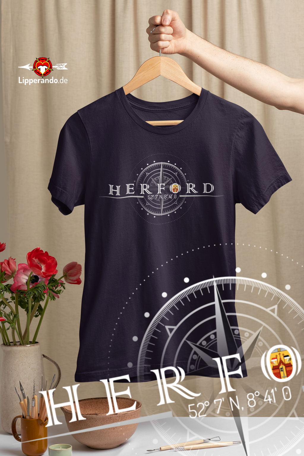 HERFORDDesigns - HERFORD KOORDINATEN  - Damen Premiumshirt