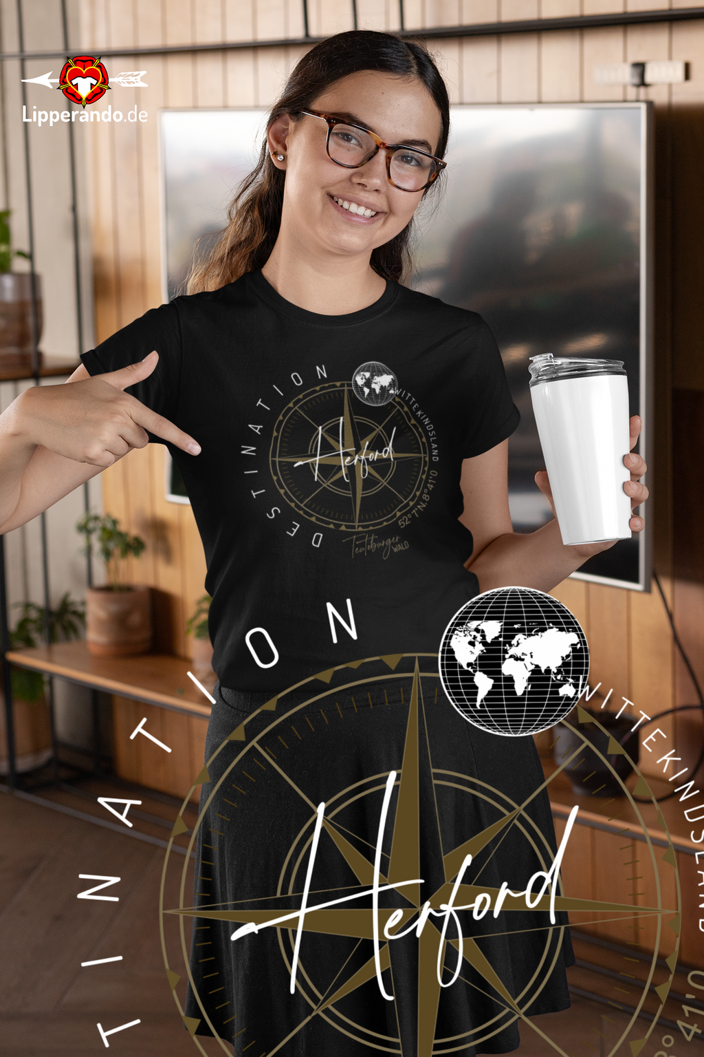 HERFORDDesigns - DESTINATION HERFORD  - Damen Premiumshirt