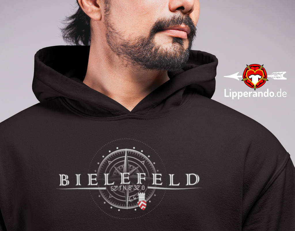 BIELEFELDDesigns - BIELEFELD KOORDINATEN  - Unisex Kapuzenpullover Hoodie