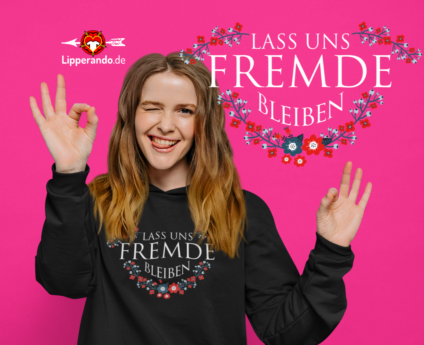 Lipperando - Premium - FREMDE  - Unisex Kapuzenpullover Hoodie
