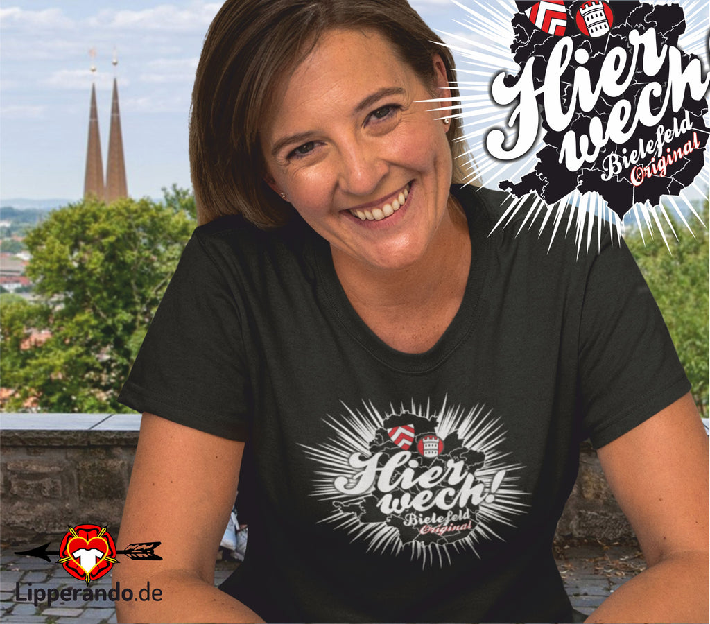 BIELEFELDDesigns - HIER WECH!  - Damen Premiumshirt