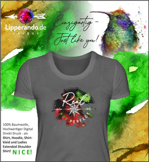 LIPPERANDO UNIQUE - REAL not PERFECT  - Ladies Extended Shoulder Tee