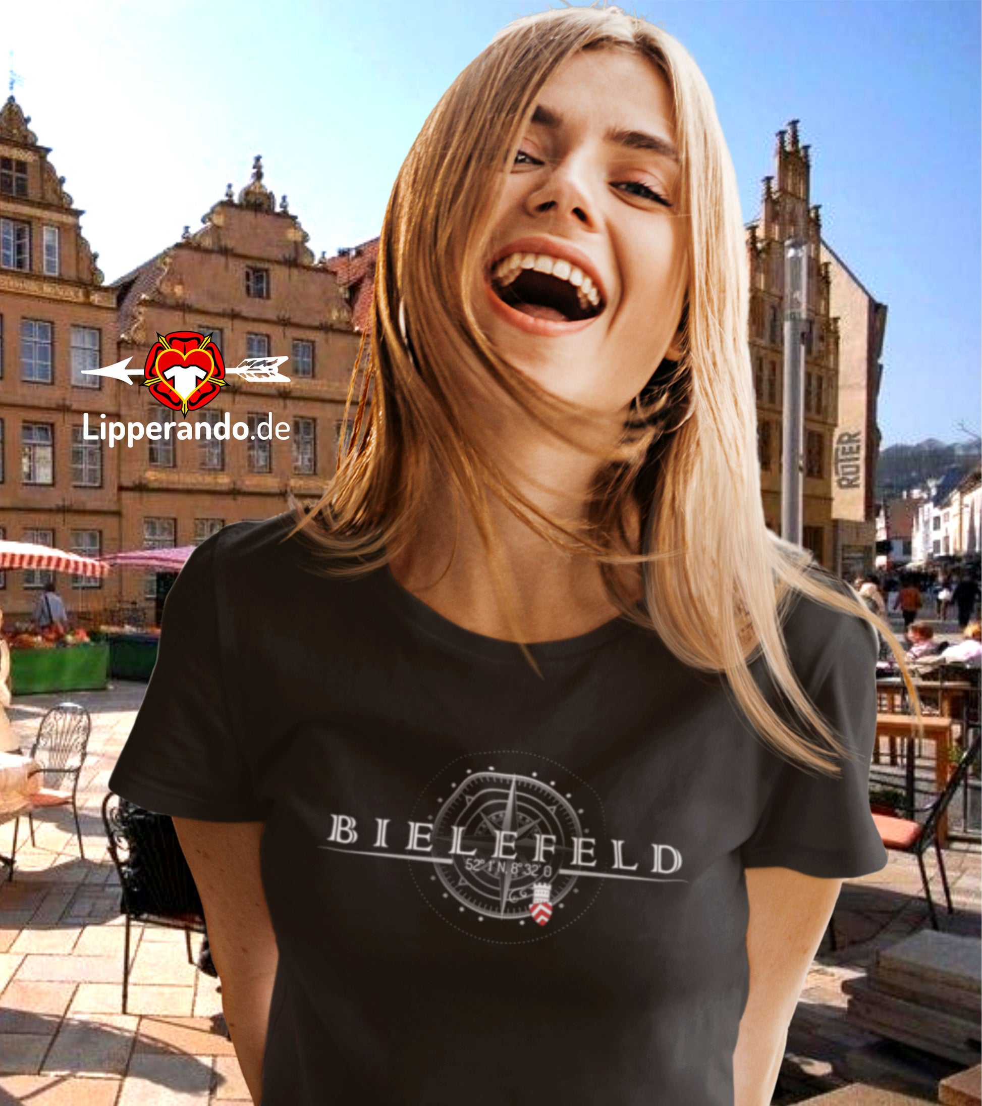 BIELEFELDDesigns - BIELEFELD KOORDINATEN  - Damen Premiumshirt