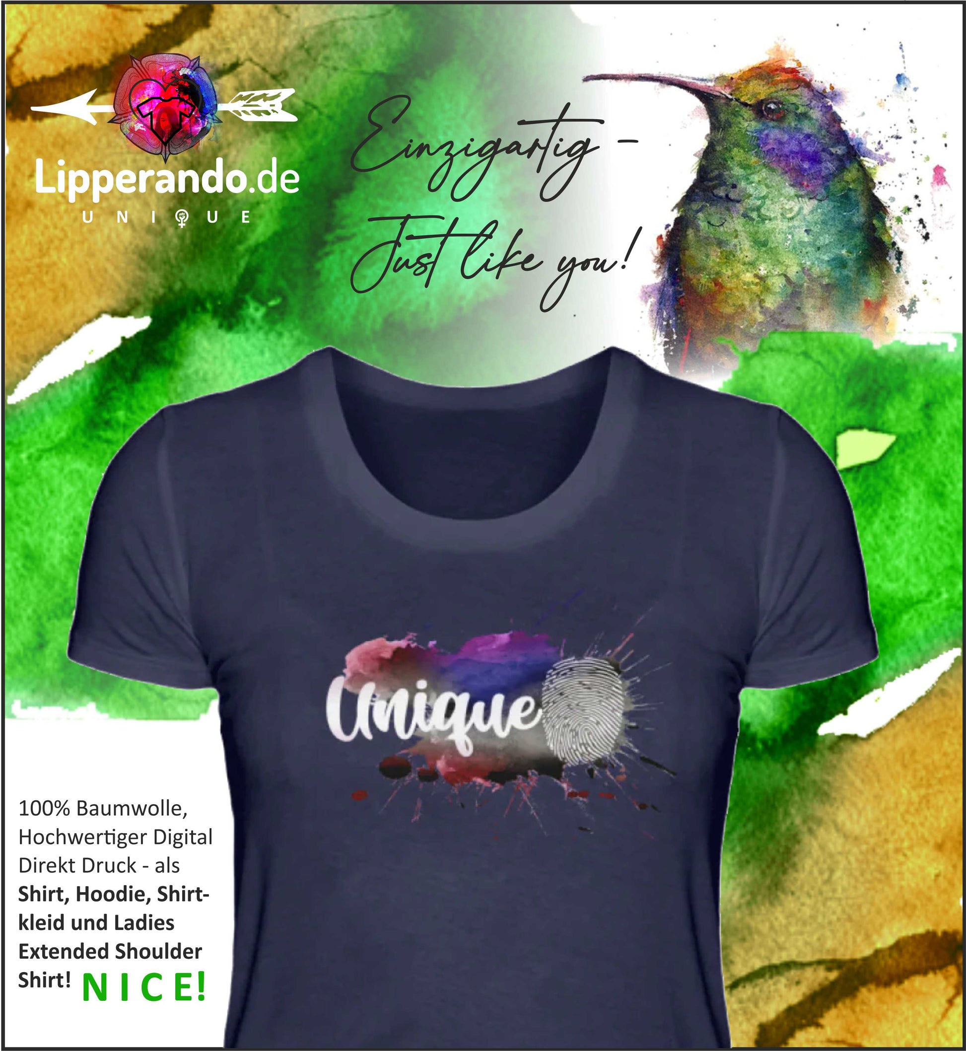 LIPPERANDO UNIQUE - UNIQUE   - Stella Spinner T-Shirt Kleid ST/ST